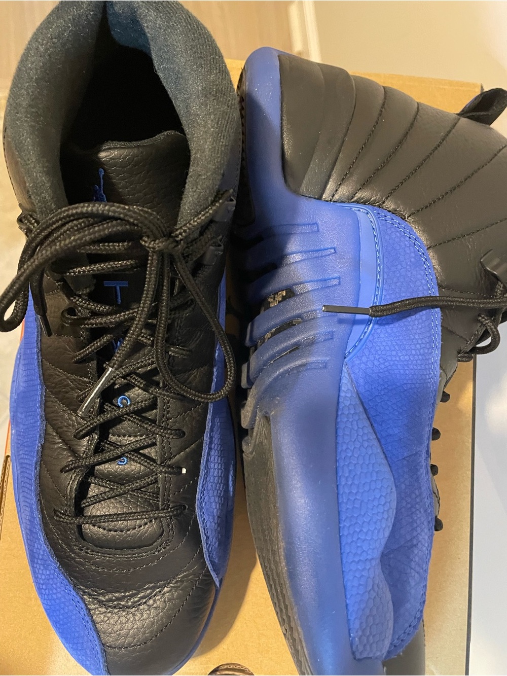 Jordan Men’s Basketball Sneakers - Black & Royal Blue - Picture 2 of 3